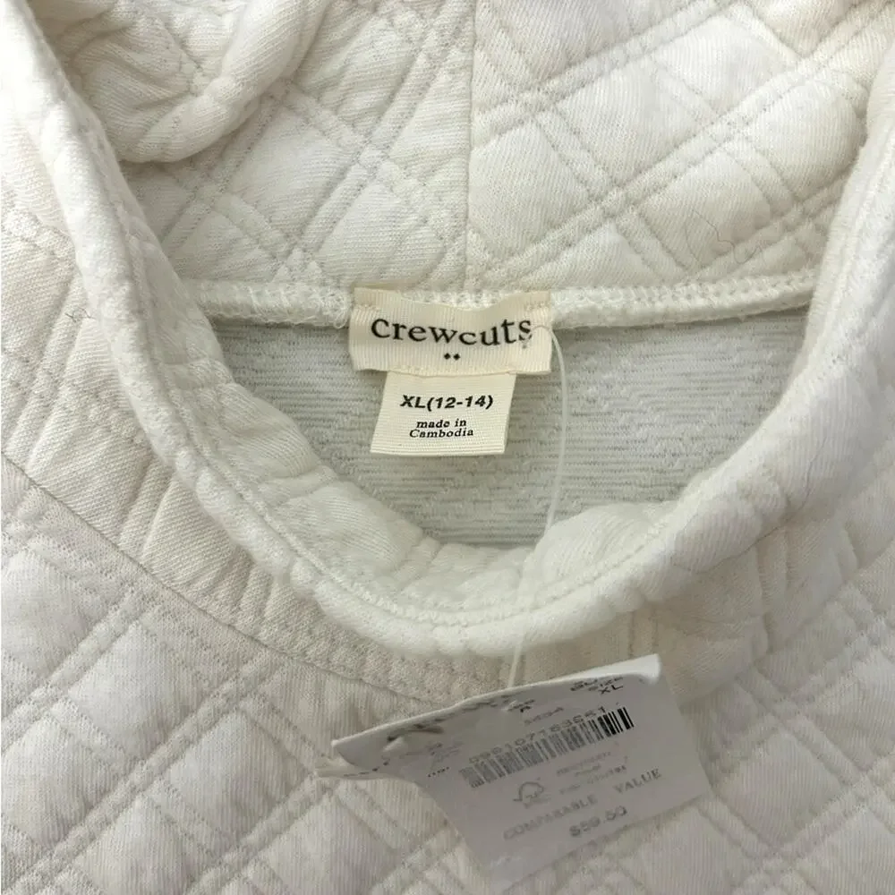 Crewcuts Cream Quilted Long Sleeve Top Kids Size XL